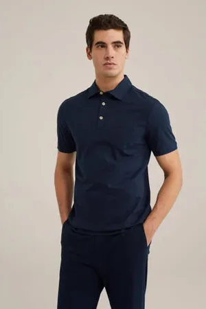 Van gils Gemêleerde slim fit polo