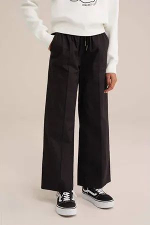 WE Fashion Straight casual broek zwart