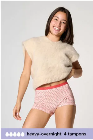 Moodies Undies Mentruatie boyshort roze heavy overnight