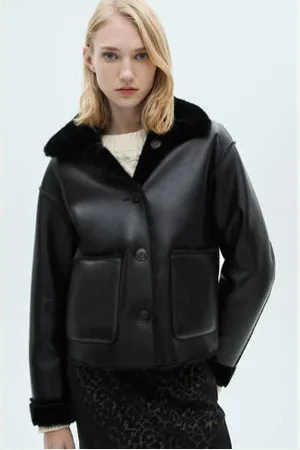 MANGO Faux fur jas