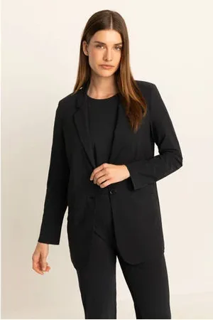 Expresso Getailleerde blazer van travelstof