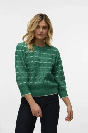 VERO MODA Wollen gebreide trui groen