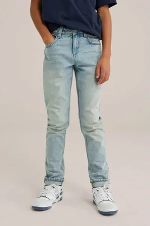 WE Fashion Blue Ridge tapered jeans light blue denim
