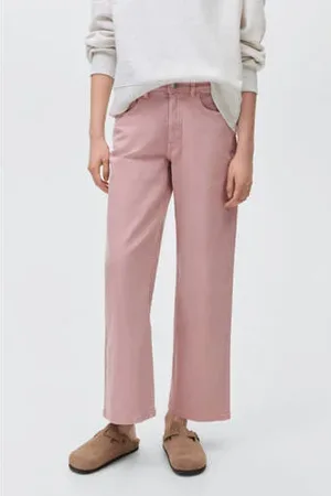 MANGO Straight leg roze