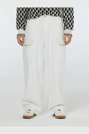 Scotch&Soda The Daze loose fit cargo broek wit