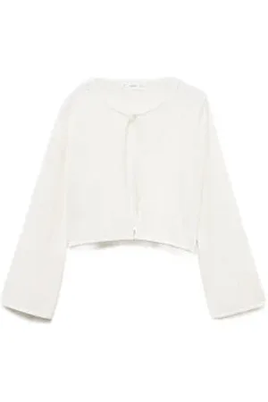 MANGO Vest wit fijn gebreid