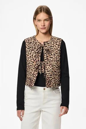 Pieces® Gilet bruin