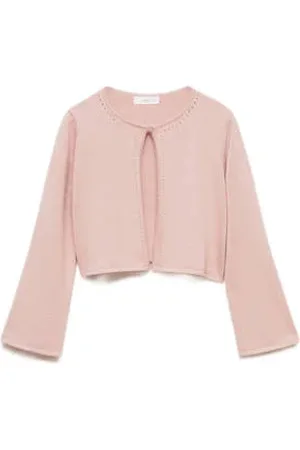 MANGO Vest roze fijn gebreid