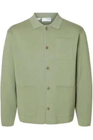 SELECTED Gebreid vest groen