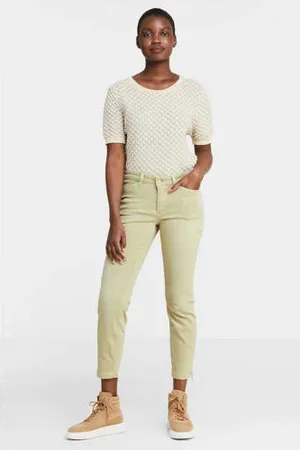 Mac Cropped straight leg jeans Dream Chic smoothy beige