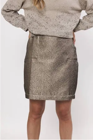 Poools Midi rok goud