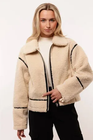 Fluresk Teddy tussenjas Tish