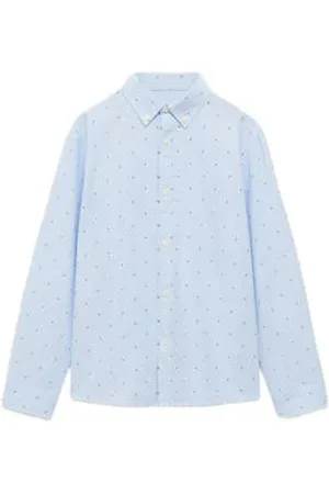 MANGO Blousetop blauw