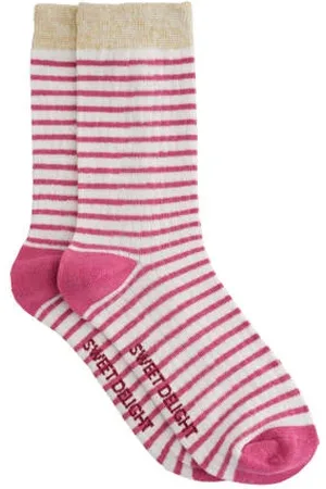 WE Fashion Gestreepte sokken roze