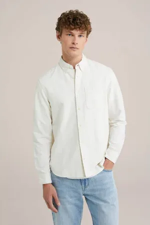 WE Fashion WE Fundamentals gestreept overhemd ecru