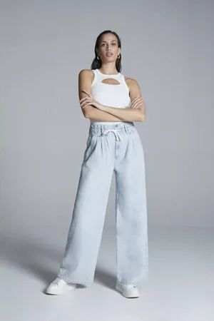 Homage to Denim High waist wide leg jeans