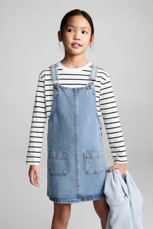 MANGO Spijkerjurk light blue denim