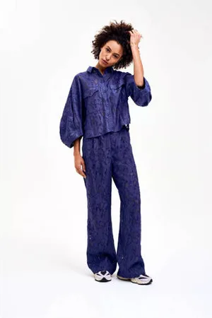 CKS Wide leg high waist casual broek
