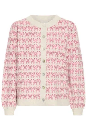 Ichi Gebreid vest roze