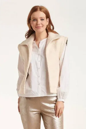 Smashed Lemon Gilet van bouclé