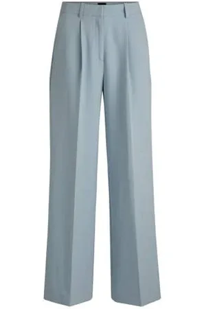 HUGO BOSS Wide leg regular waist pantalon