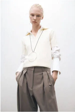 MANGO Top ecru gebreid