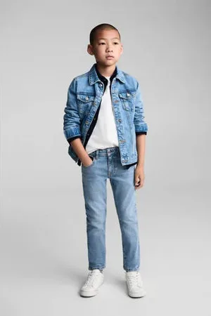 MANGO Skinny jeans medium blue denim