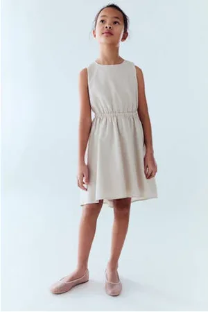 MANGO Zomerjurk beige