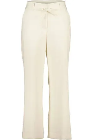 MS Mode Straight regular waist pantalon crème