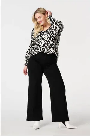 MS Mode Blousetop zwart