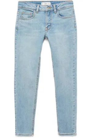 MANGO Slim fit jeans light blue denim
