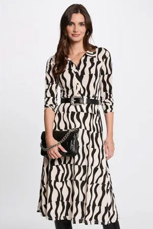 Morgan Midi jurk ecru