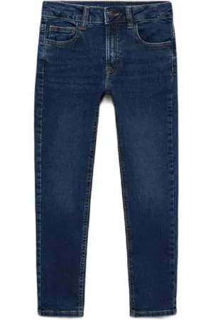 MANGO Slim fit jeans dark blue denim