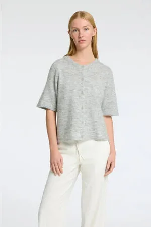 SELECTED Gebreid vest grijs
