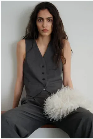 MANGO Gilet antraciet