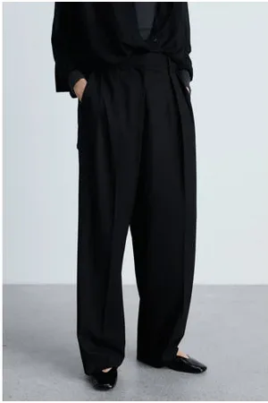 MANGO Wide leg high waist pantalon