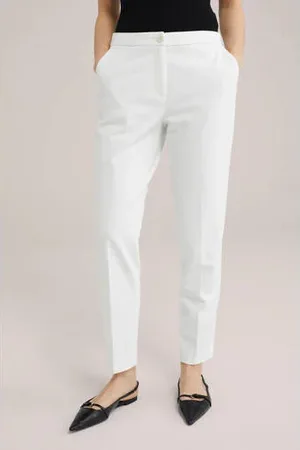 WE Fashion Tapered fit pantalon wit