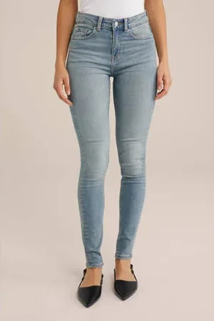 WE Fashion Blue Ridge high waist skinny jeans medium blue denim