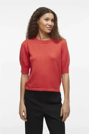 VILA Top rood gebreid