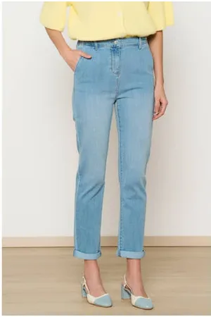 LolaLiza Waist slim fit jeans light blue denim