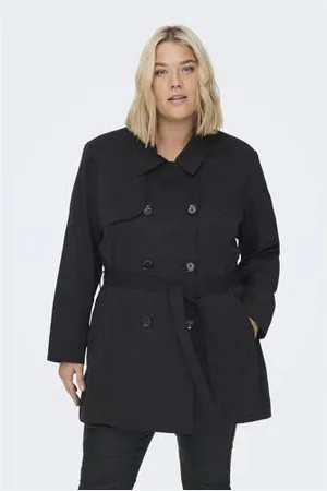 ONLY Trenchcoat zwart