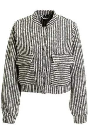 VERO MODA Bomberjack rib gebreid antraciet