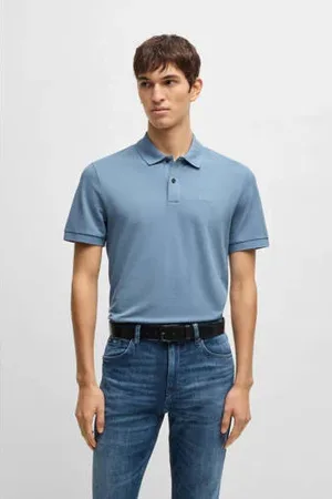 HUGO BOSS Slim polo blauw