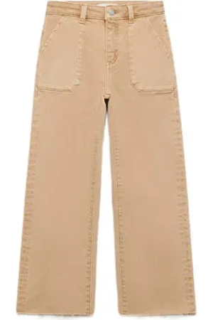 MANGO Wide leg jeans bruin