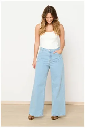 LolaLiza High waist wide leg jeans light blue denim