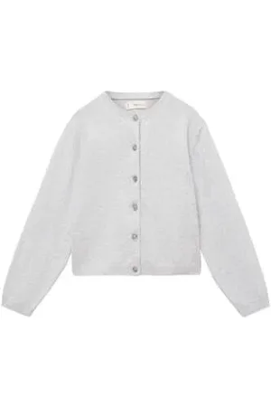 MANGO Vest lichtgrijs fijn gebreid