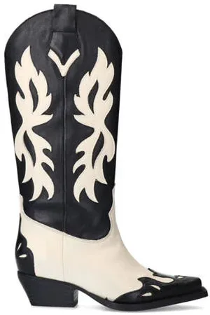 Sacha Leren cowboylaarzen /wit