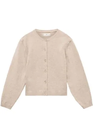 MANGO Vest beige fijn gebreid