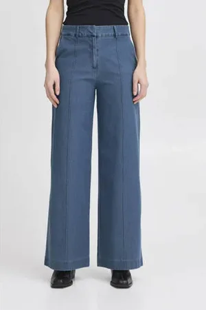 Ichi High waist wide leg jeans
