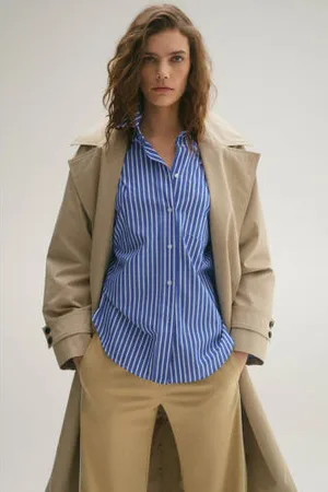 MANGO Blouse blauw
